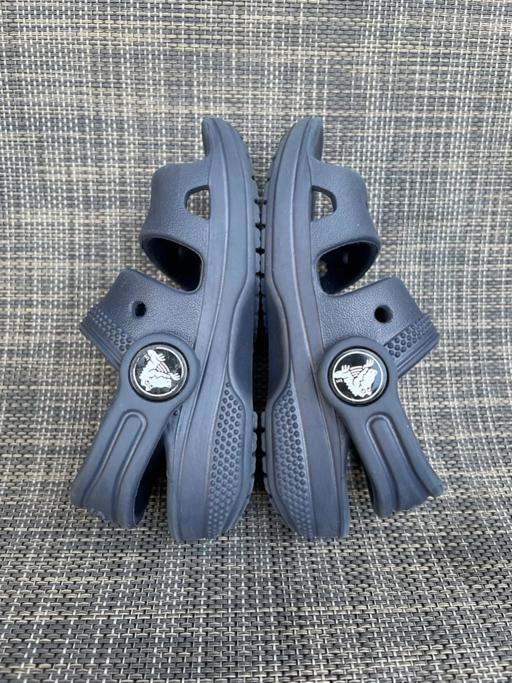 CROCS Easy-On Clogs sling back Sandals Navy Blue Summer Shoes infant size 5
